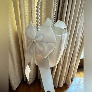 Satin flower girl basket